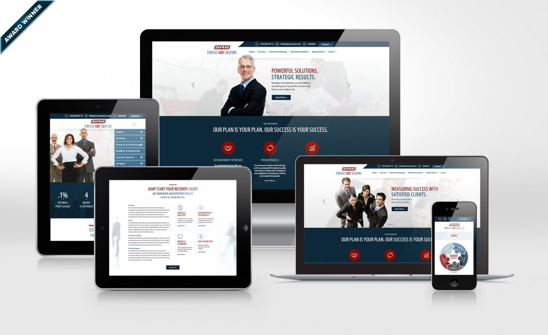Award winning website design and development for this recovery audit firm. Winner of Website Design: B2B in the 2014 NJ Ad Club Jersey Awards.