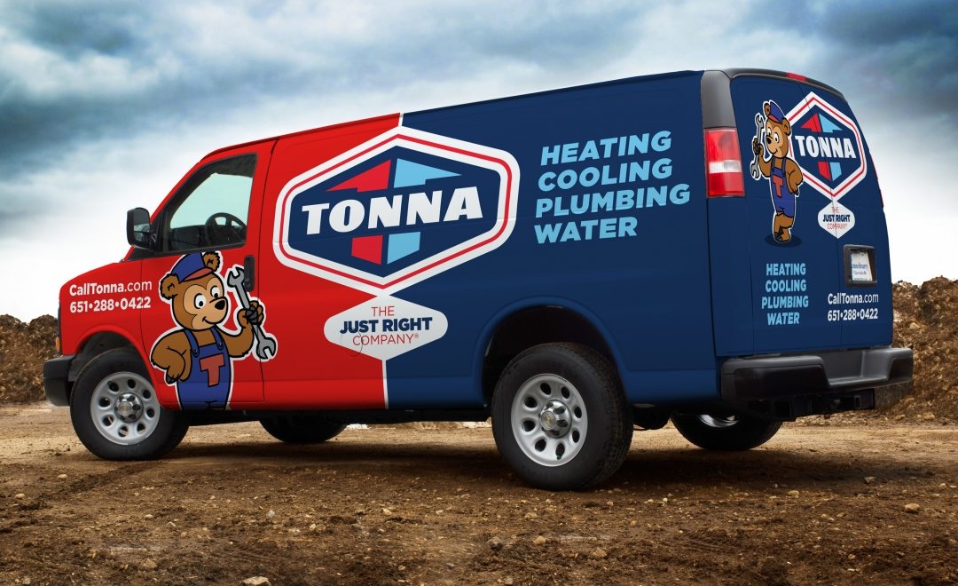 Fleet branding for a hvac contractor located in Minnesota.