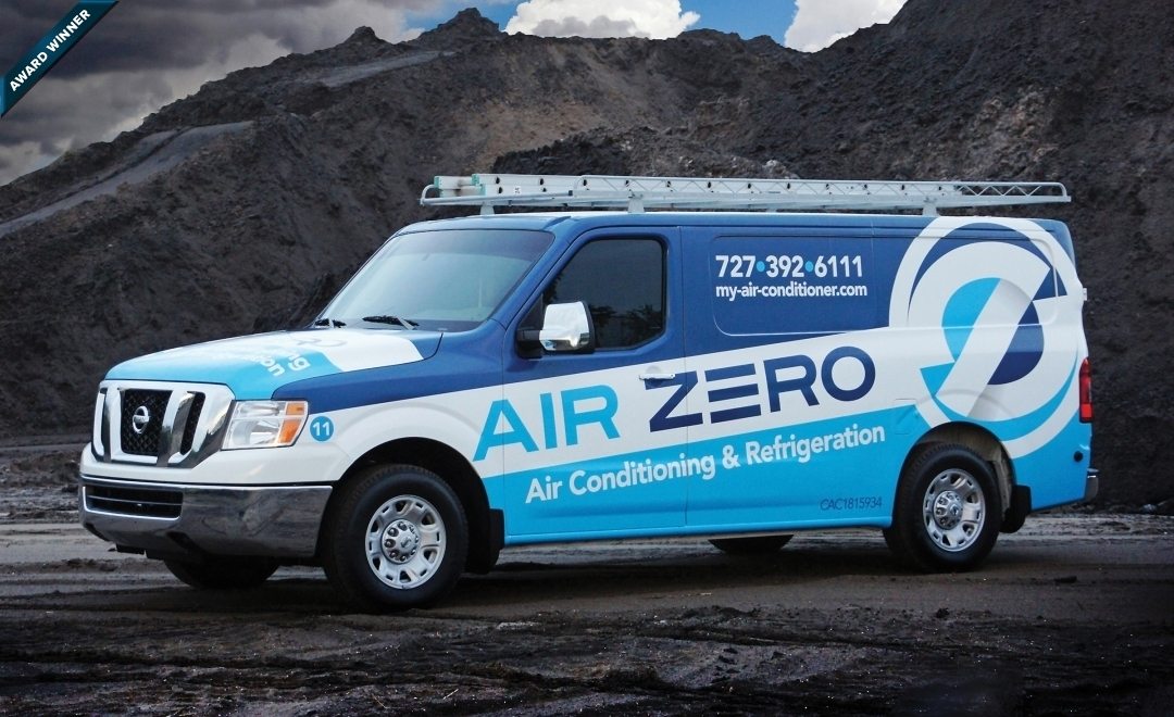 Award-winning vehicle advertising and fleet design - HVACR Magazine Tops in Trucks Winner