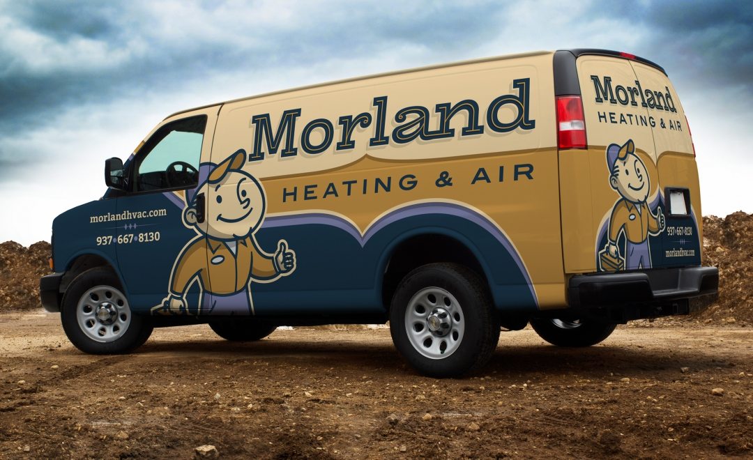 Great truck wraps stand out - like this unique truck wrap for a Dayton, OH HVAC company shows.