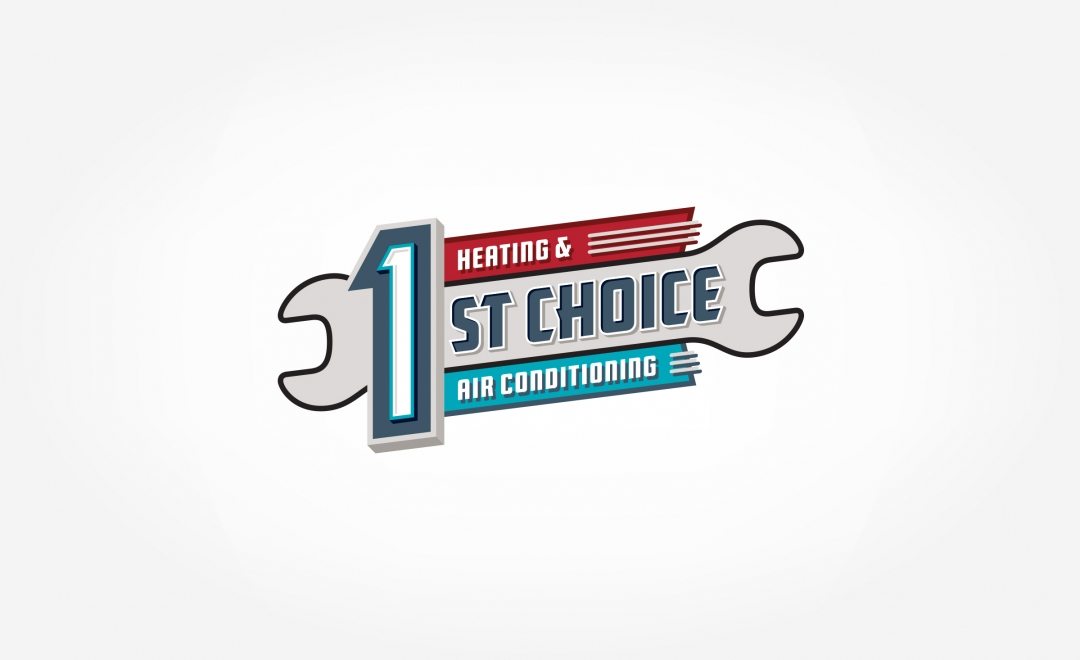 Retro logo for a heating and air conditioning company in Howell, NJ.