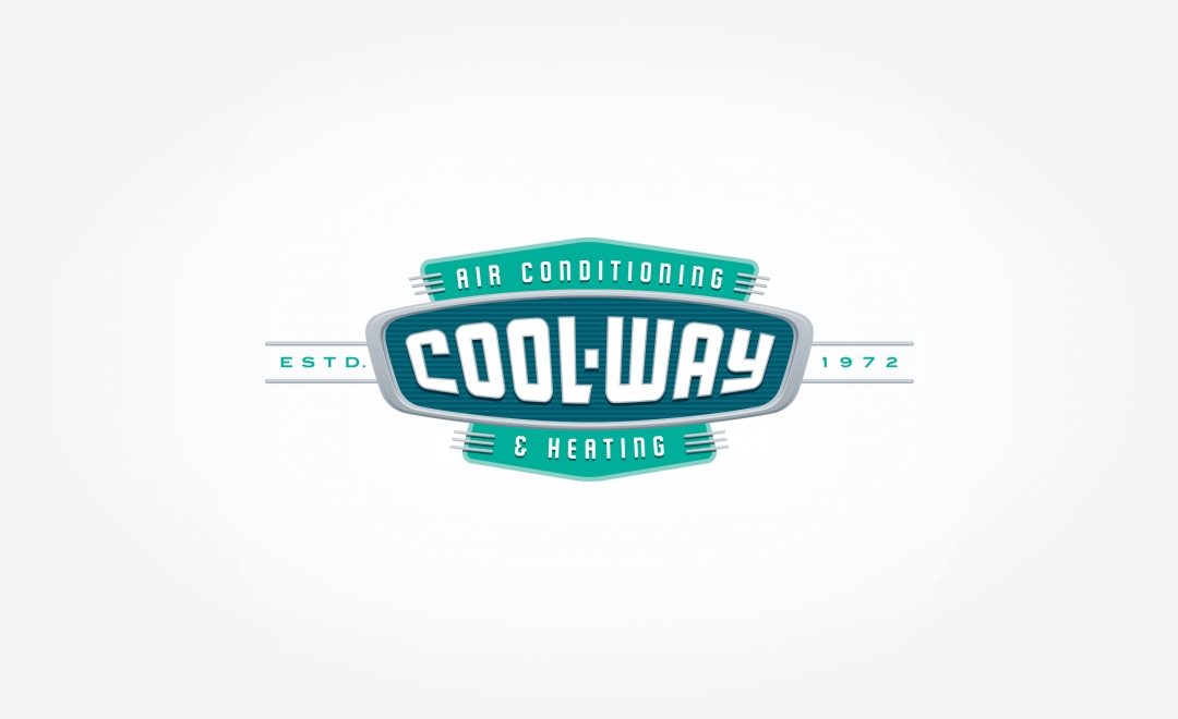 Retro logo design for Cool-Way Heating & Air Conditioning, HVAC contractor in Florida.