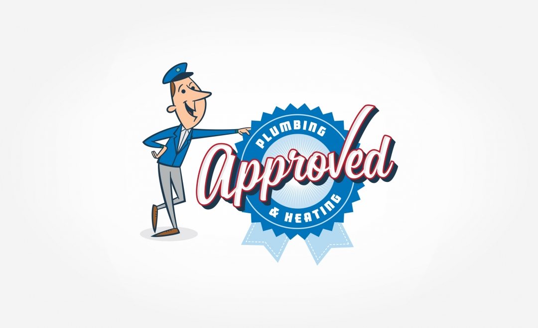 Retro logo design for a plumbing and heating company based in Washington.