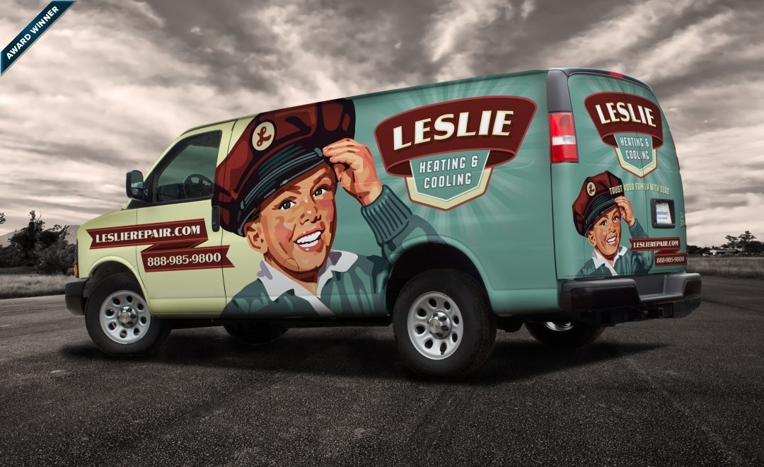 best truck wraps, award winning truck wraps, hvac truck wraps, heating and cooling truck wrap, best plumbing company logo
