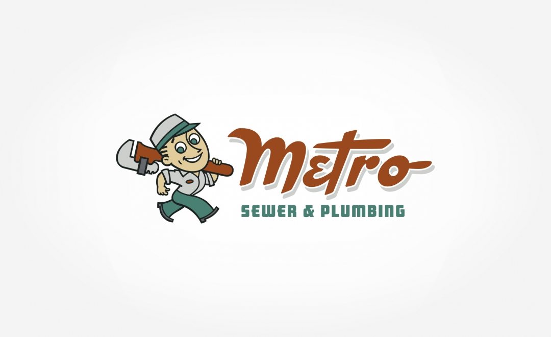 This retro mascot and logo for a sewer & plumbing company in Chattanooga, TN capture's the company's spirit.