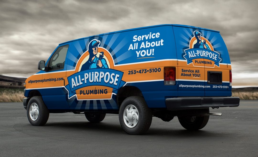 Vehicle design for a plumbing company in Tacoma, WA.