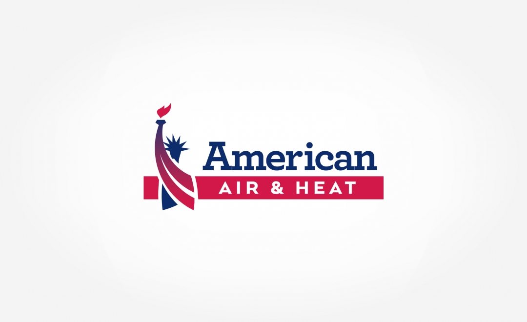 Logo design for American Air & Heat, a Florida-based HVAC company.