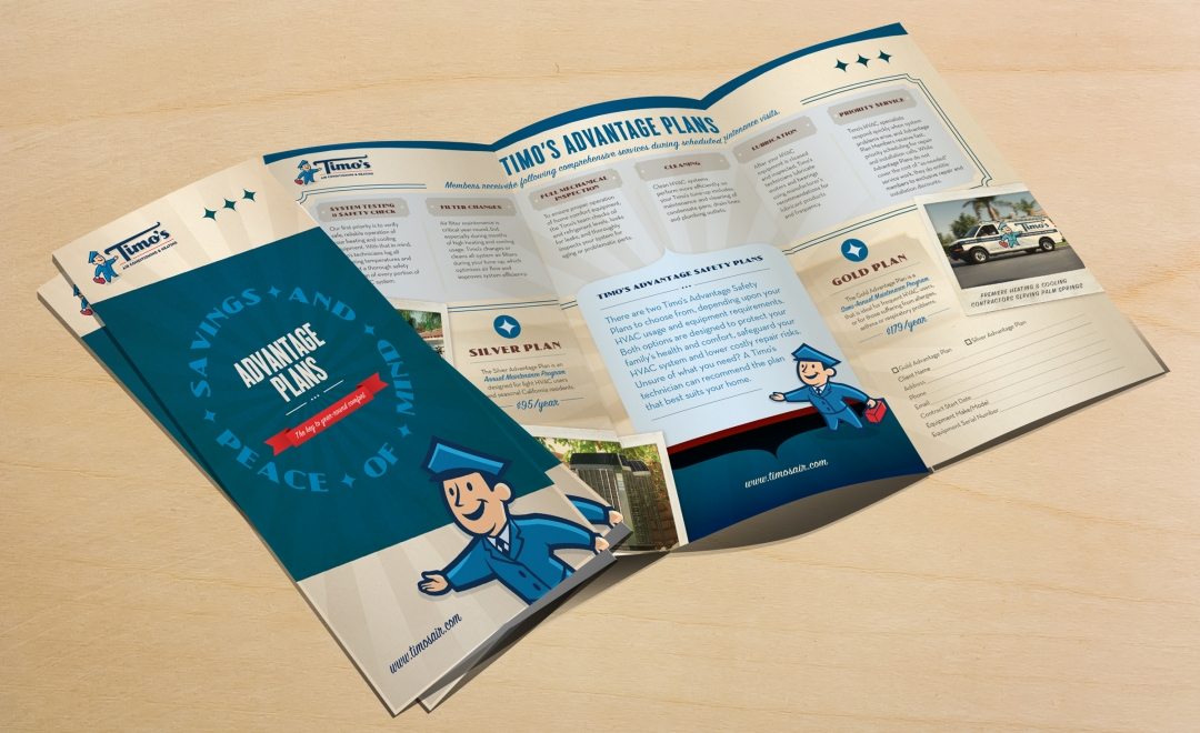 Collateral and brochure design, copywriting and printing for service