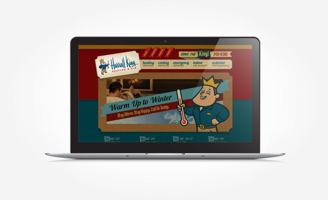 Web design for HVAC company located in Bainbridge, GA.