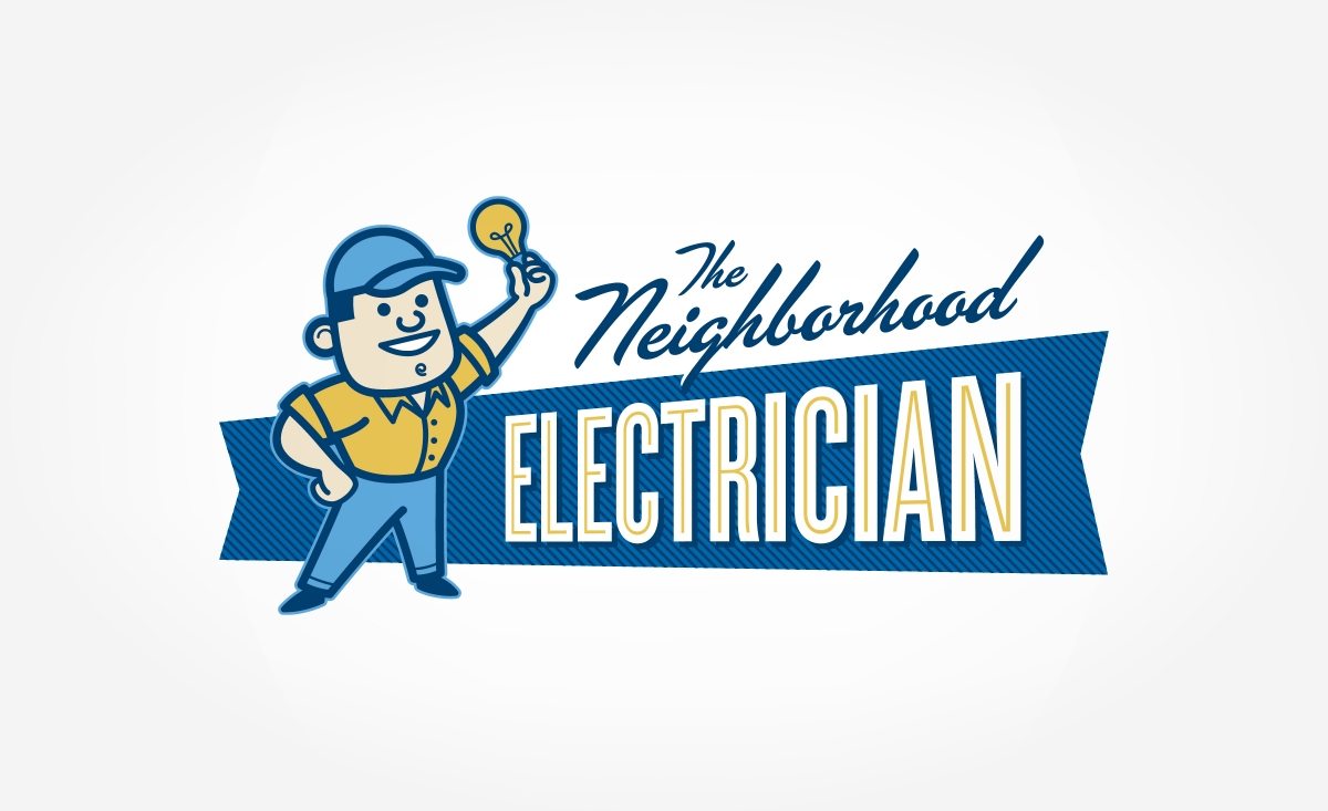 Retro logo for electrical contractor in Michigan.