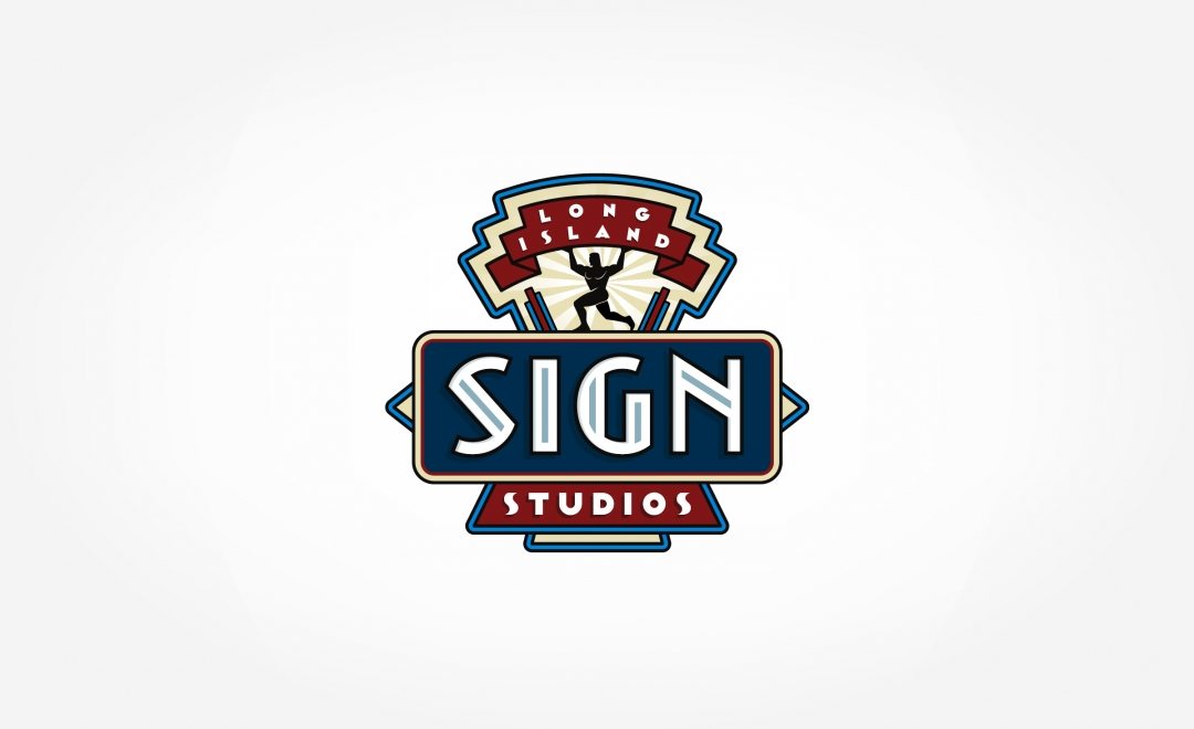 Custom logo design for a Long Island, NY based sign company.