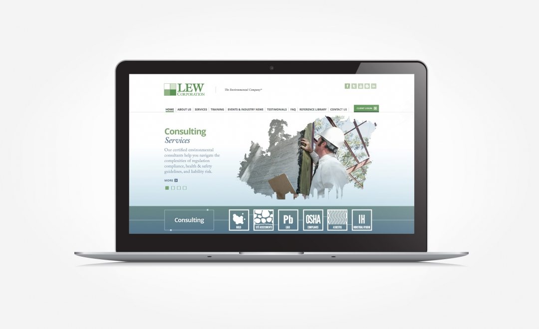 Web design for an environmental inspection and consulting company located in Moutainside, NJ