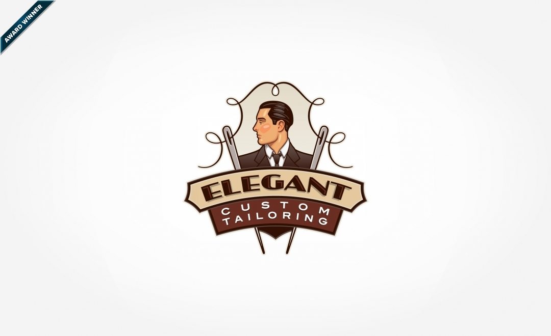 Retro logo design for a tailor in Chester, NJ, and Featured in