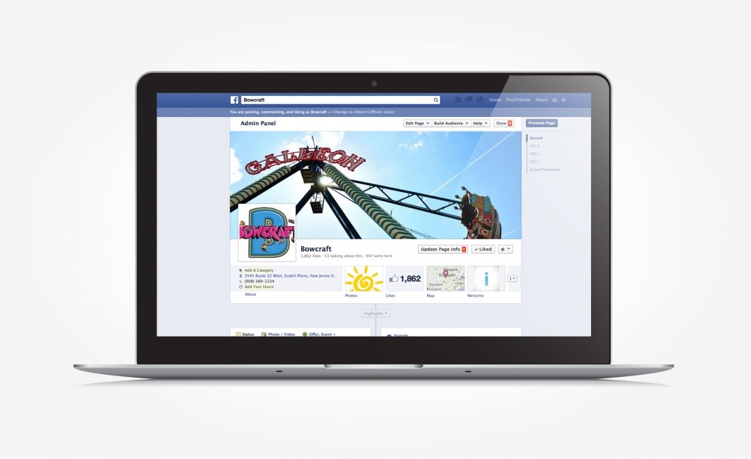 Facebook management for Bowcraft, a family amusement park located in NJ.