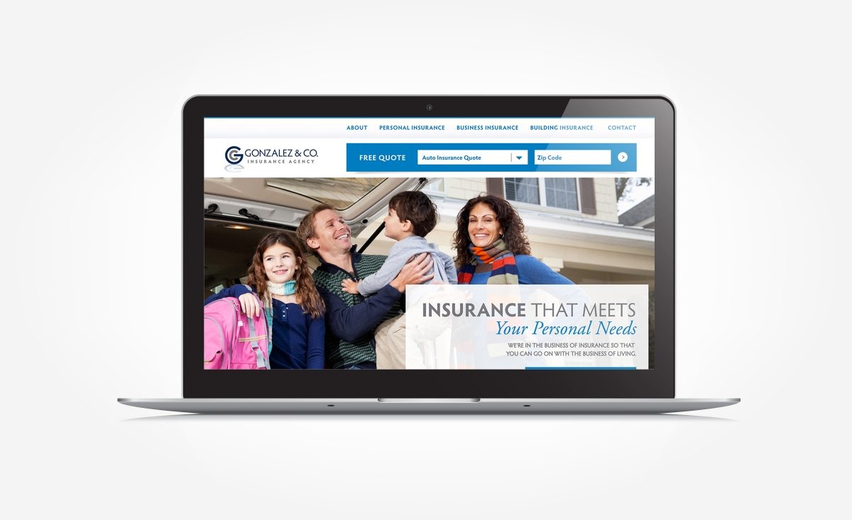 Web design for an insurance company in New Jersey.