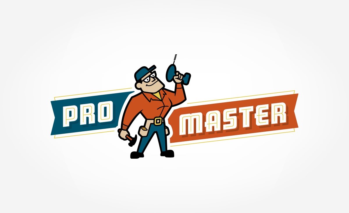 Retro themed logo for a handyman and home repair business in Cincinnati, Ohio.