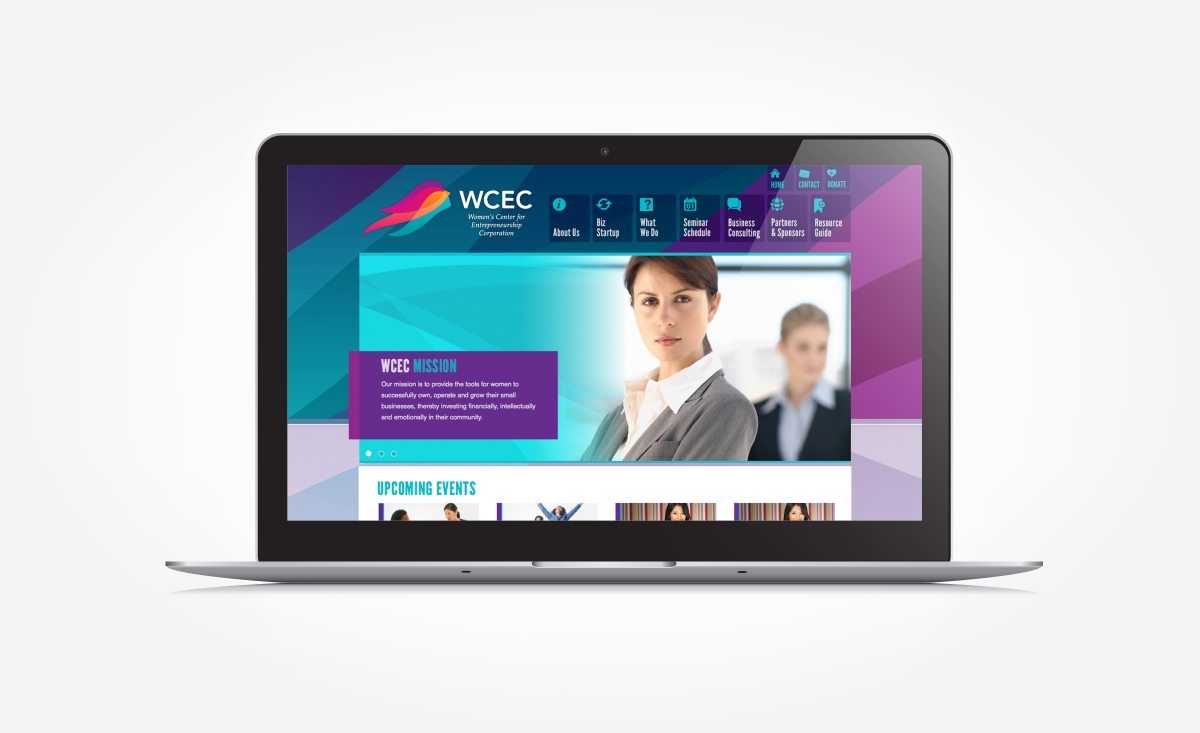 Web design for a women's center corporation in Chatham, NJ.