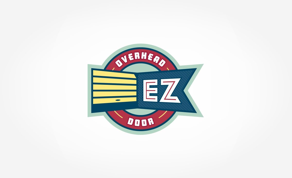 Vintage-themed retro logo design for NJ based garage door installation company.
