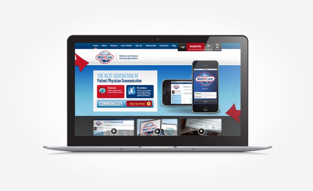 Web design for a patient/doctor portal service in Morristown, NJ.