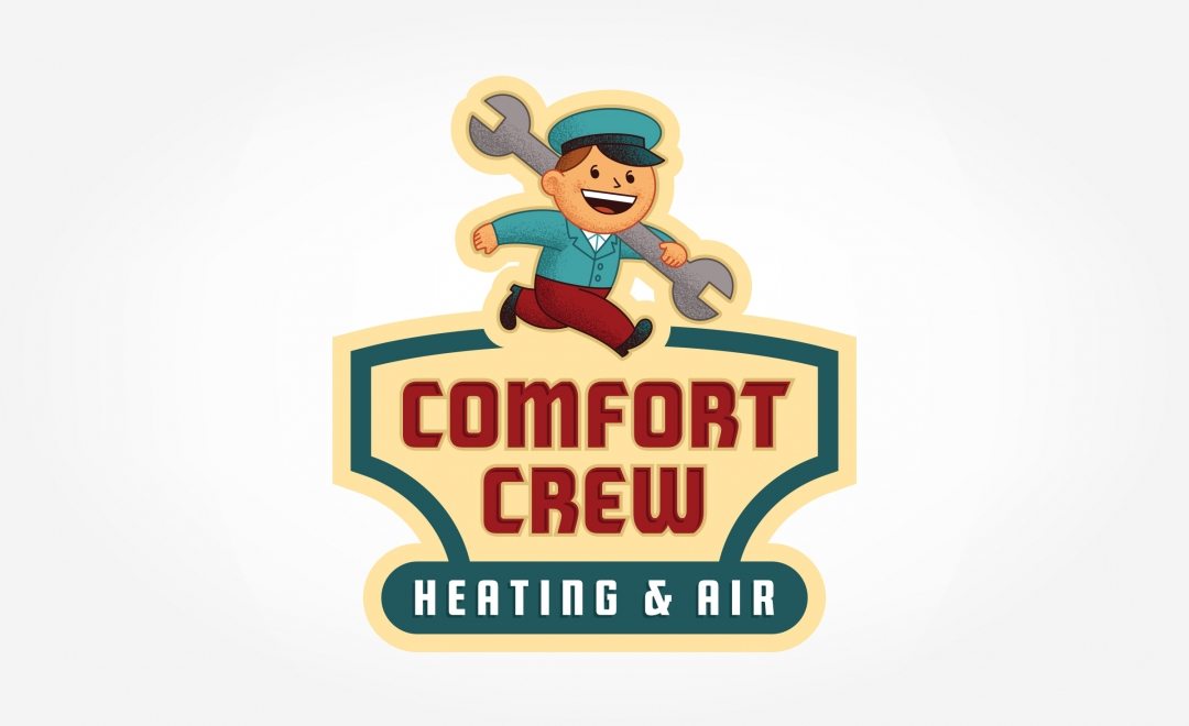 Retro logo design for a heating and air conditioning company.